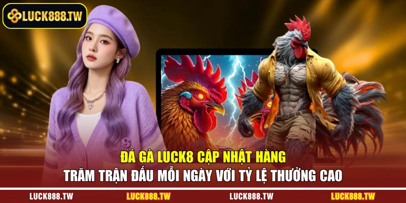 Đá gà Luck8 cập nhật hàng trăm trận đấu mỗi ngày với tỷ lệ thưởng cao 